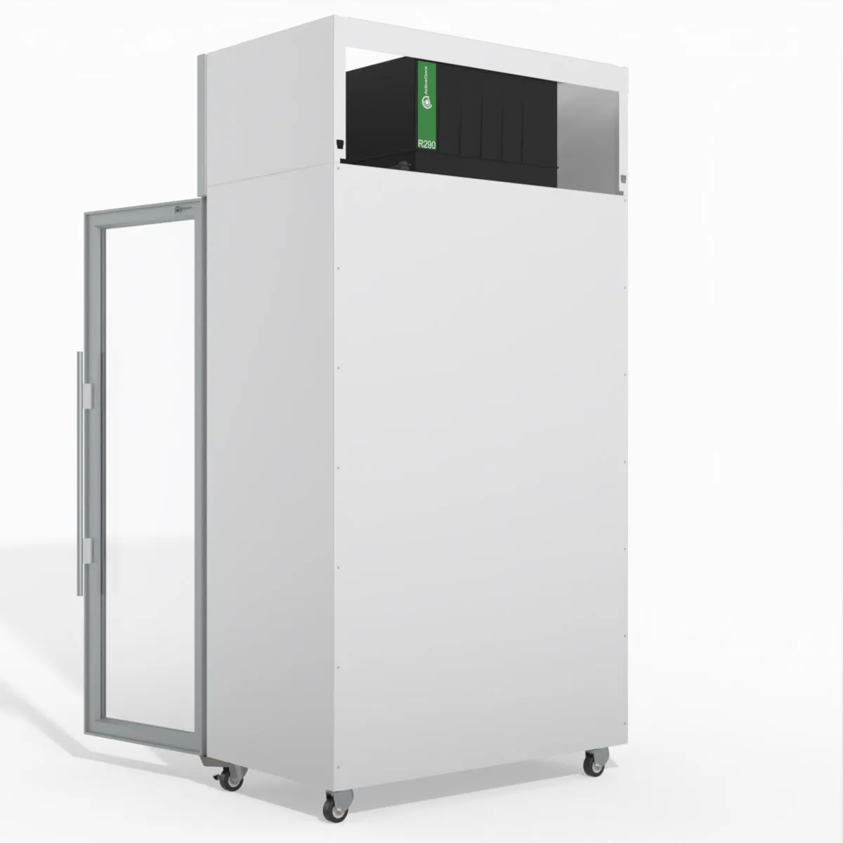 Skope TME1000N-AC 2 Glass Door Display or Storage Fridge, Lit Sign